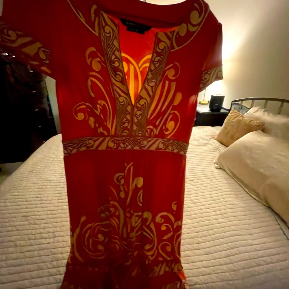 Sexy bohemian A-line BCBG short dress. Size XS